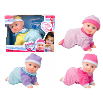 Plastic Battery Operated Baby Doll Crawl Doll Toy (H5740039)